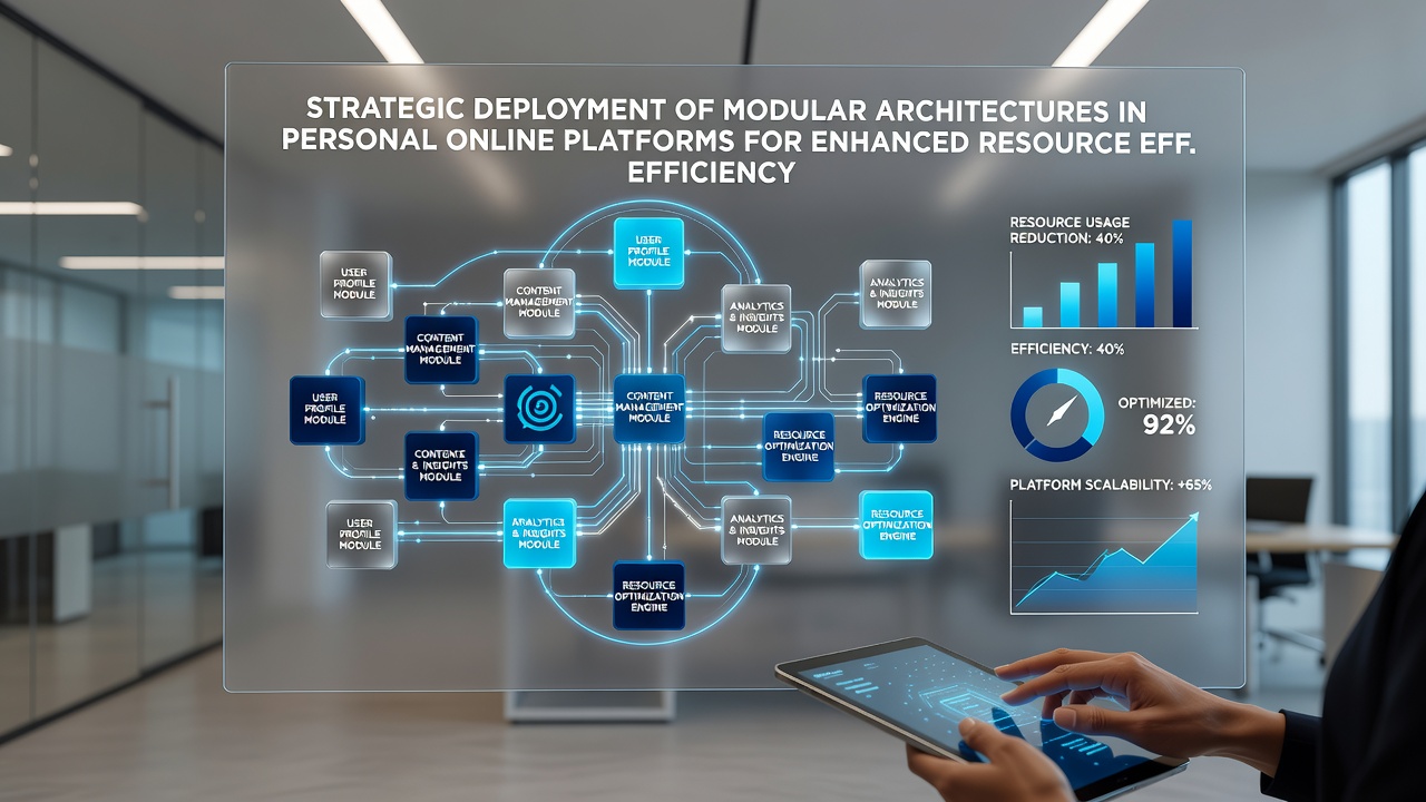 Flowchart illustrating resource allocation across modular components in an online platform
